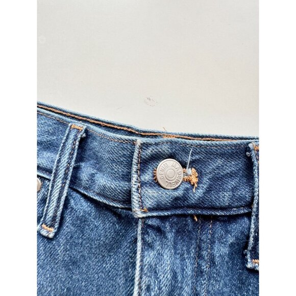 MADEWELL Medium Blue Rinse 100% Cotton Rigid Denim A-Line Skirt, Size 28 - Picture 12 of 16